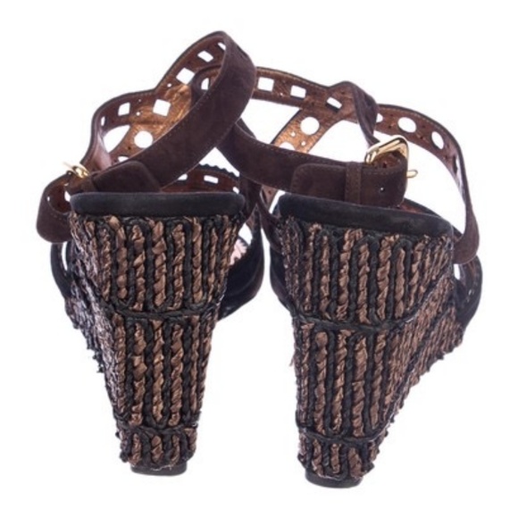 LIKE NEW. Prada Copper Wedges - Picture 3 of 8